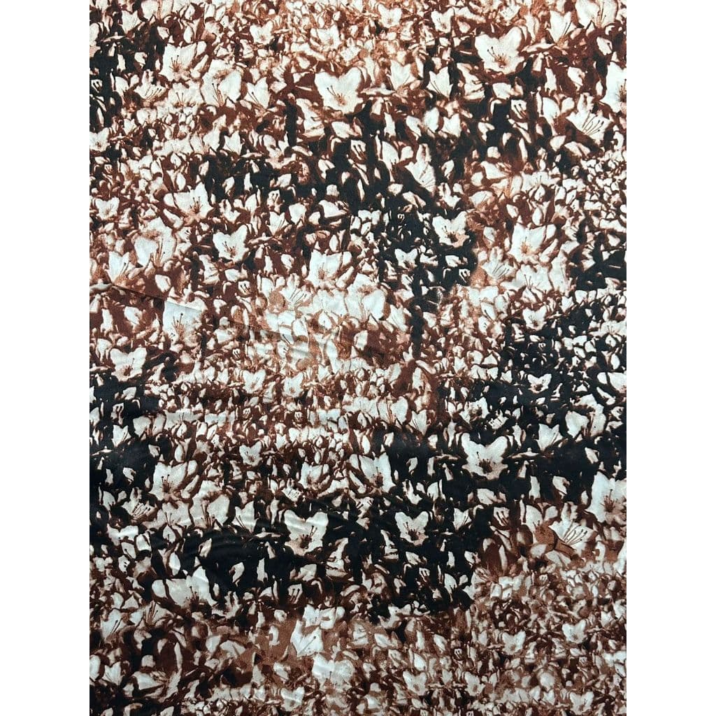 tecido cetim charmousse estampado- promocão 3 metros X1,50m