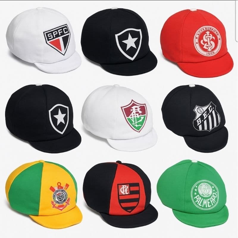 Boina Temática Mesversário Para Bebê Menino Touca de Times Boina De Times Chapeu Para Bebe Time Corinthians, São Paulo