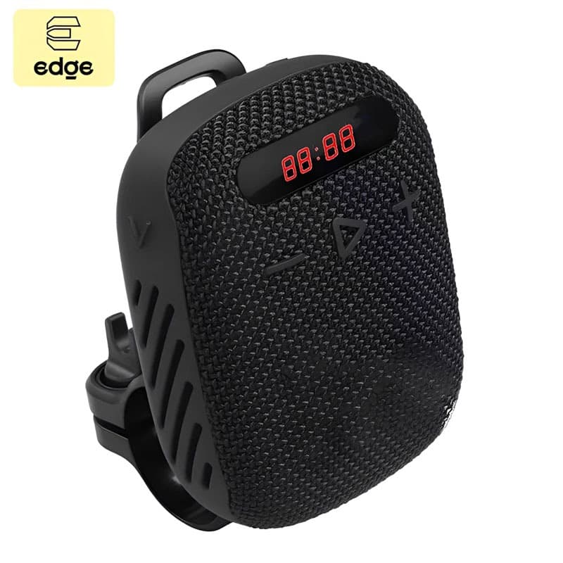 Caixa de som Bluetooth original para bicicleta e moto, à prova d’água, com TWS, cartão e relógio digital.