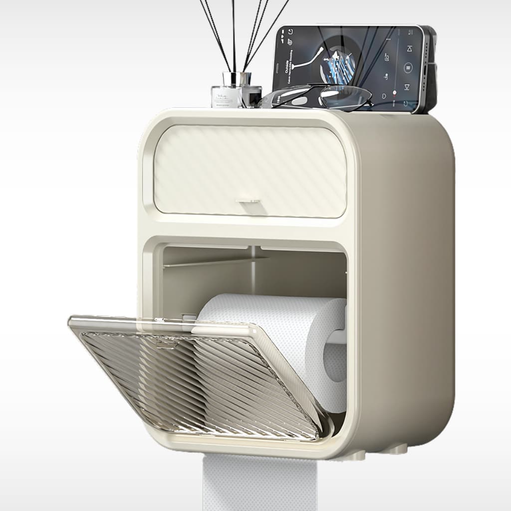 Suporte Papel Higiênico Porta Lenço Celular Banheiro Adesivo Lenço Acrílico Parede Envio Imediato