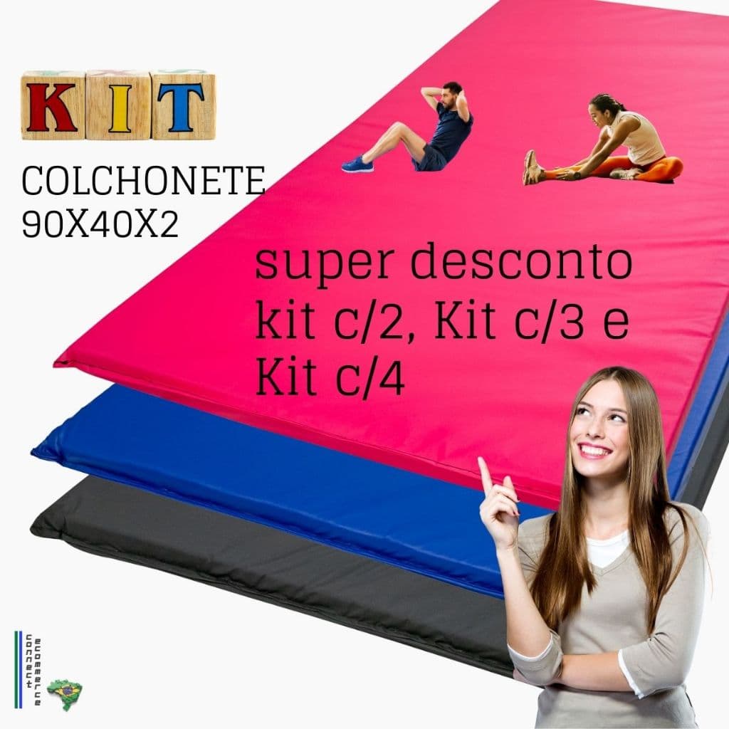 kit com 2- kit com 4 colchonetes academia, exercícios, pet, ginástica, escola, creches, exercícios.