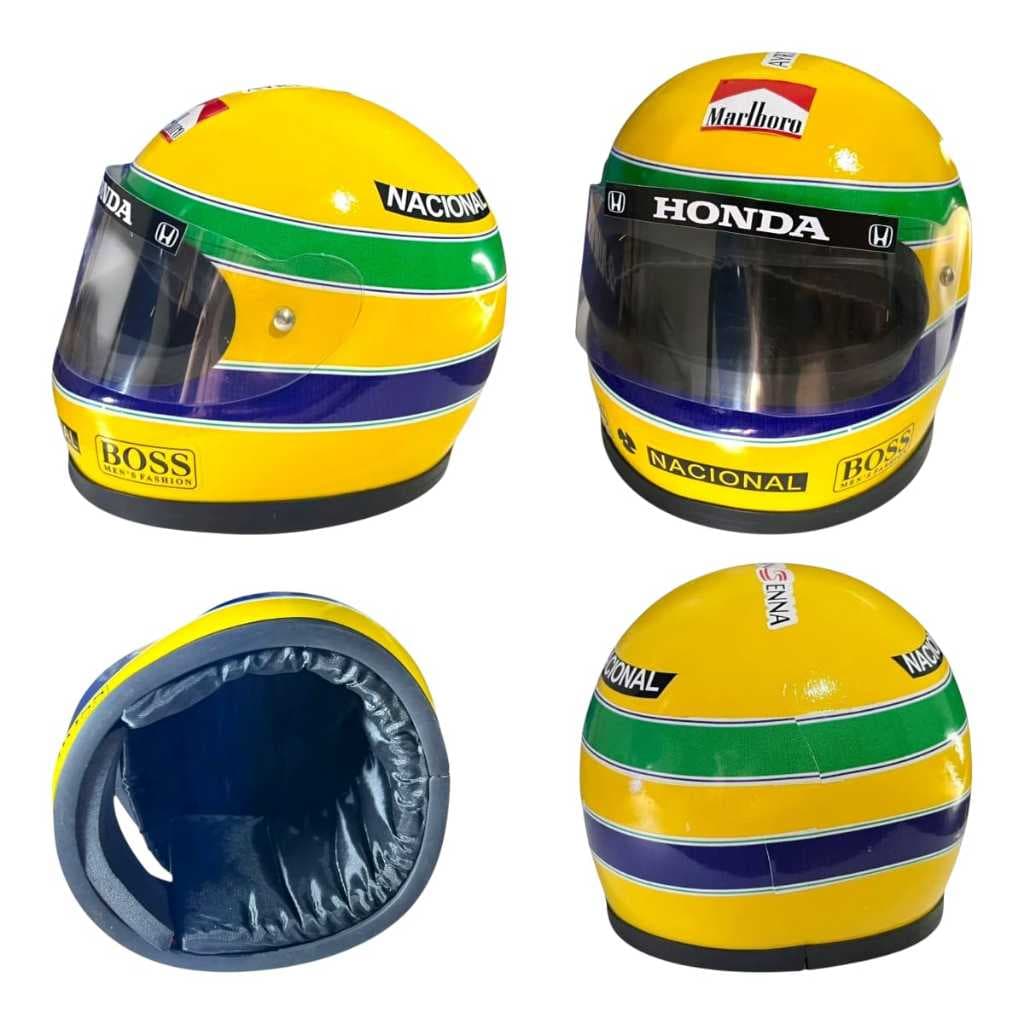 Miniatura Capacete Ayrton Senna Ímola 1994 - 13 Cm