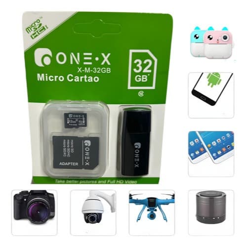 Cartão De Memória 32gb Classe 10 Alta Velocidade Micro Sd Memory card Adaptadore