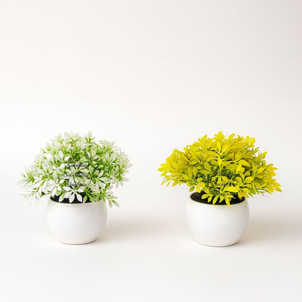 Arranjinho Mini Bonsai Bola com Vasinho Com Musgo Boca Ondulada Flores Artificiais  Realistas,  Enfeite Enfeite