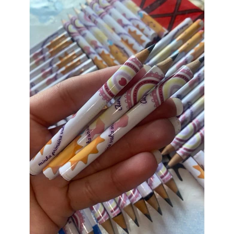 MINI LÁPIS PERSONALIZADO (TODOS OS TEMAS)