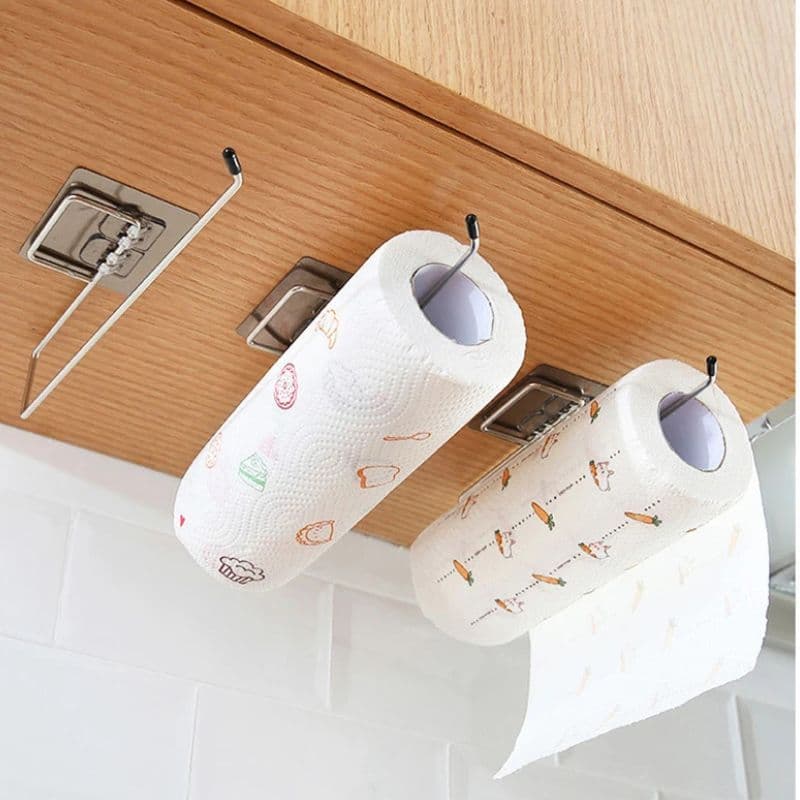 Porta Papel Toalha e Suporte de Filme de Alumínio para Parede de Cozinha