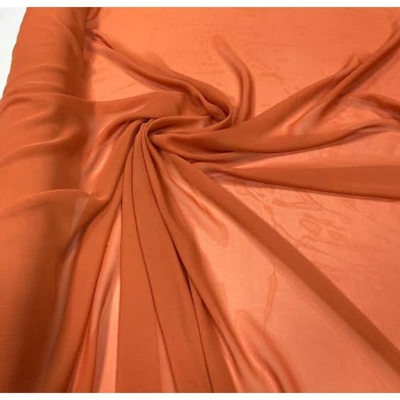 6 Metros Tecido Musseline Lisa - Chiffon Toque de Seda