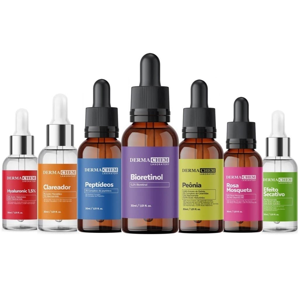 Sérum Clareador Peptideos Bioretinol Rosa Mosqueta Secativo Hyaluronic - 30ml Dermachem