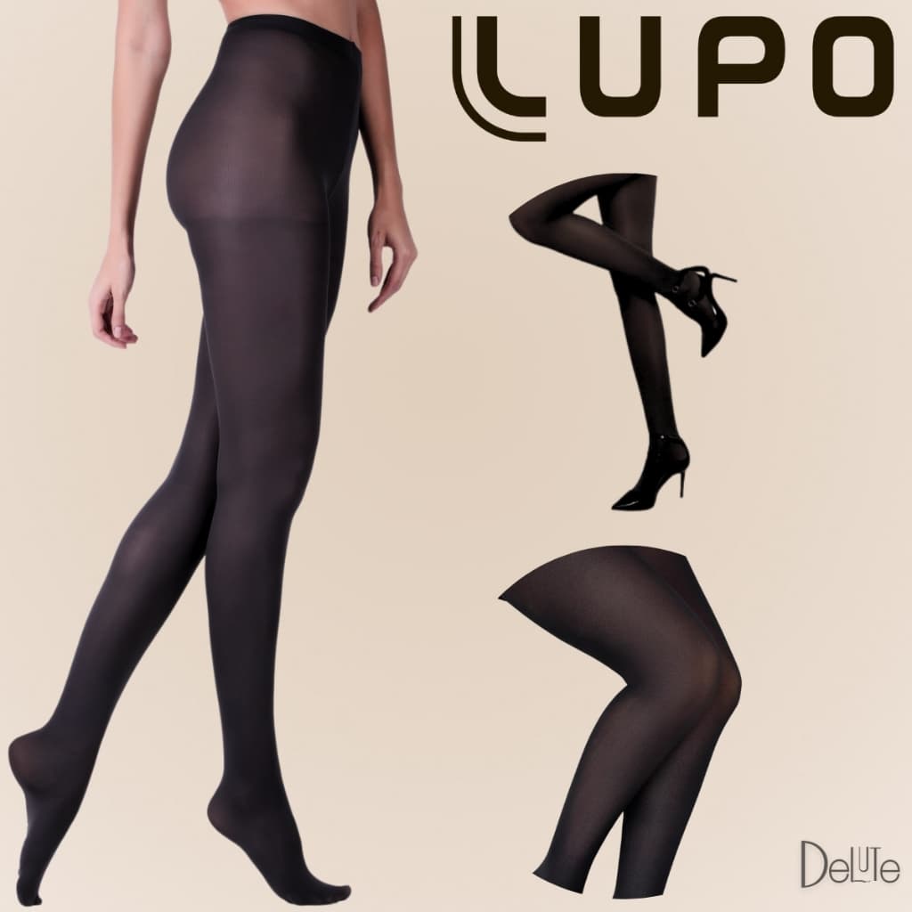 Meia Calca Fio 40 Lupo Adulto Loba Feminina Preta Classica Opaca Inverno