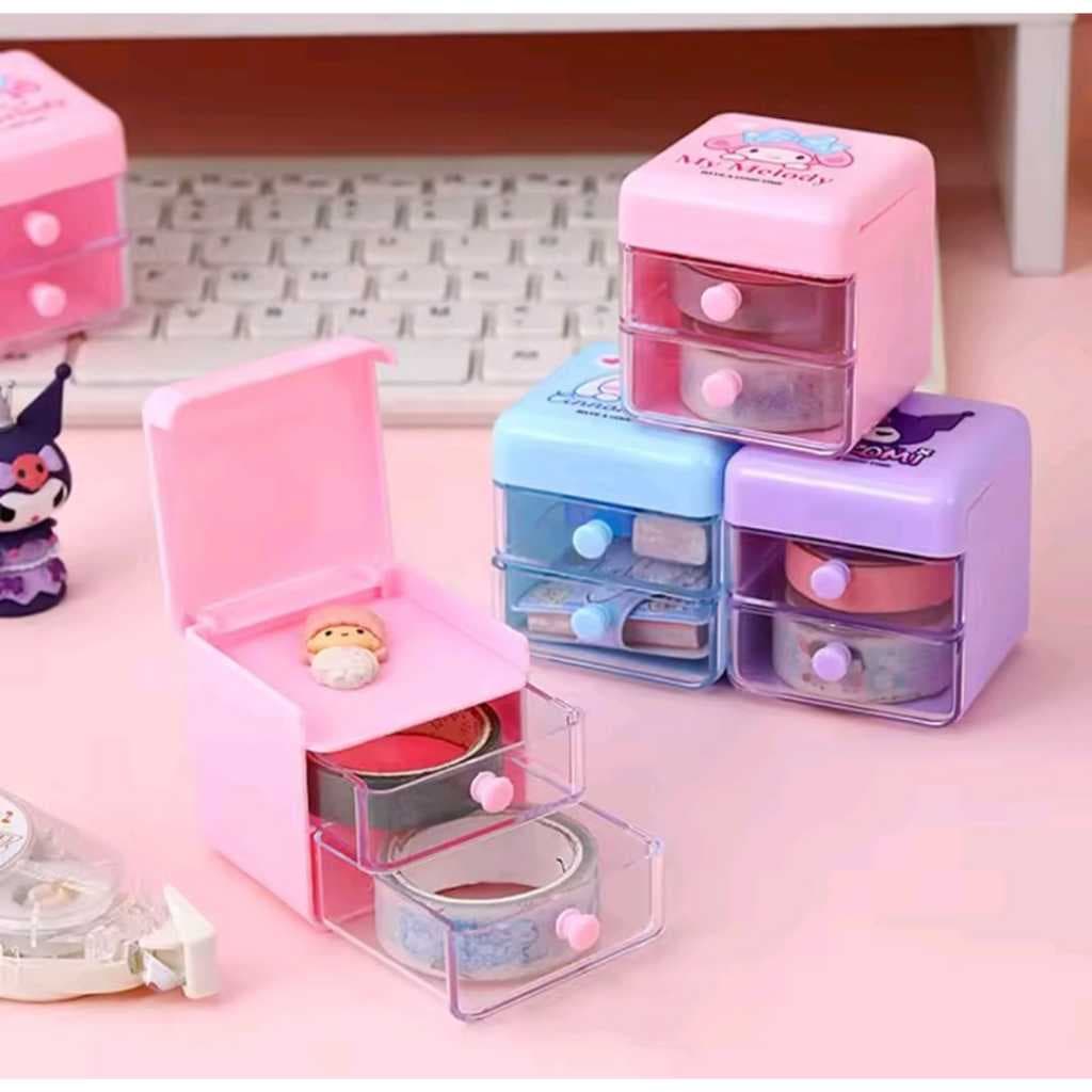 Mini Gaveteiro Organizador Sanrio 2 Andares – Kuromi, My Melody e Cinnamoroll          Perguntar ao ChatGPT