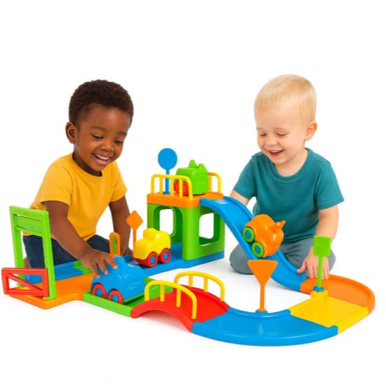 Carrinho Pista Baby Animal Brinquedo Infantil + 2 Carrinhos Divertido