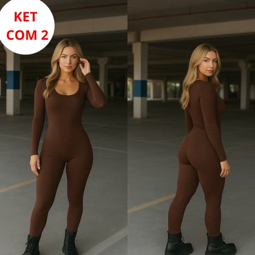 Kit 2 Macacão da Virgínia Moda Feminina  Longo Elegância e Estilo