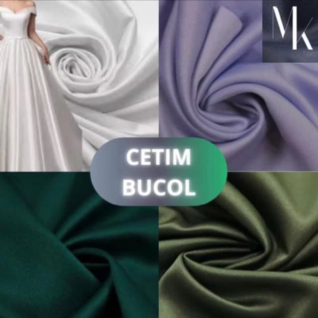 6 Metros Tecido Cetim Bucol Noivas