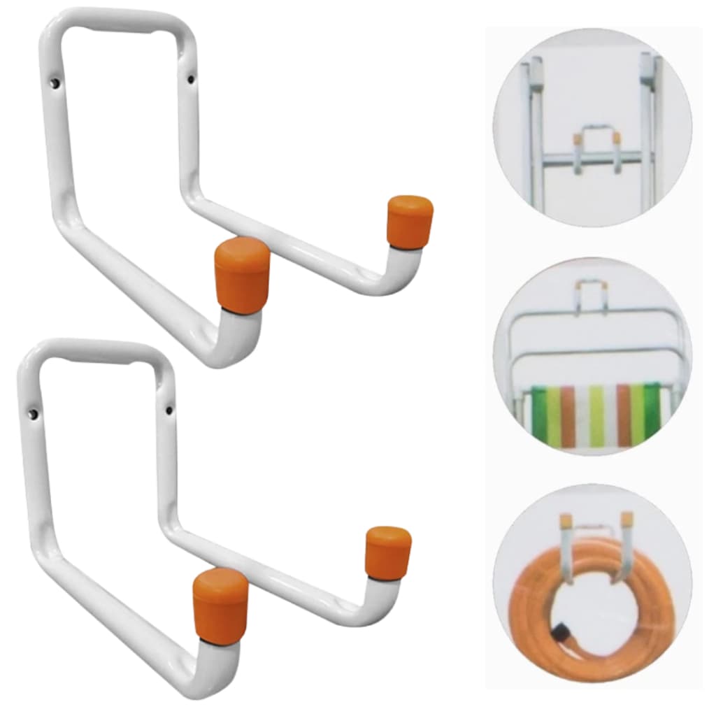 Kit 2 Suporte Gancho para 30kg pode Pendura Escada Bicicleta mangueira Na Parede