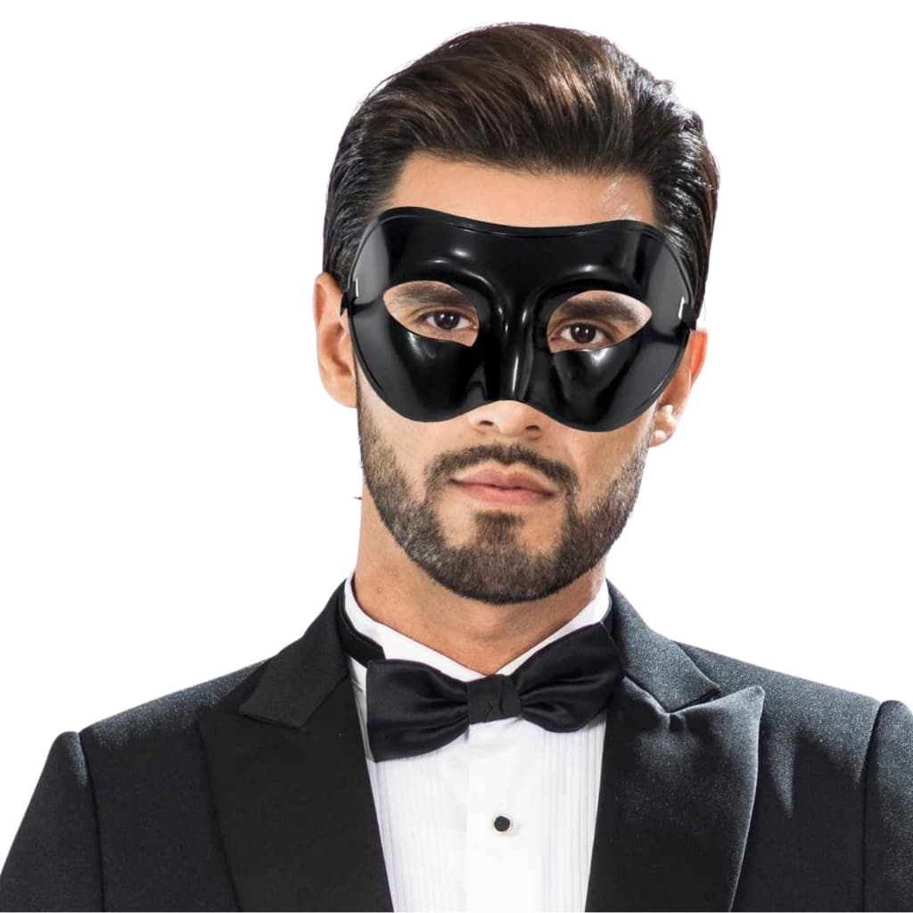 Mascara Noivo Casamento 15 Anos Retro Baile Preto Festa Luxo