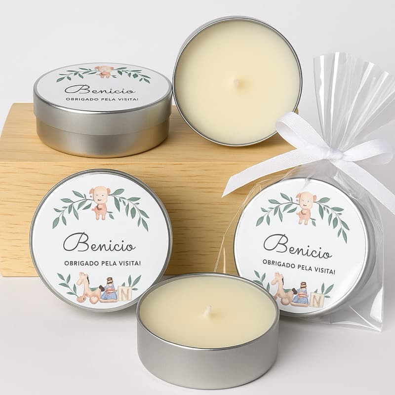 kit Velas Perfumadas Aromáticas na Latinha 20grs para Lembrancinhas Personalizadas