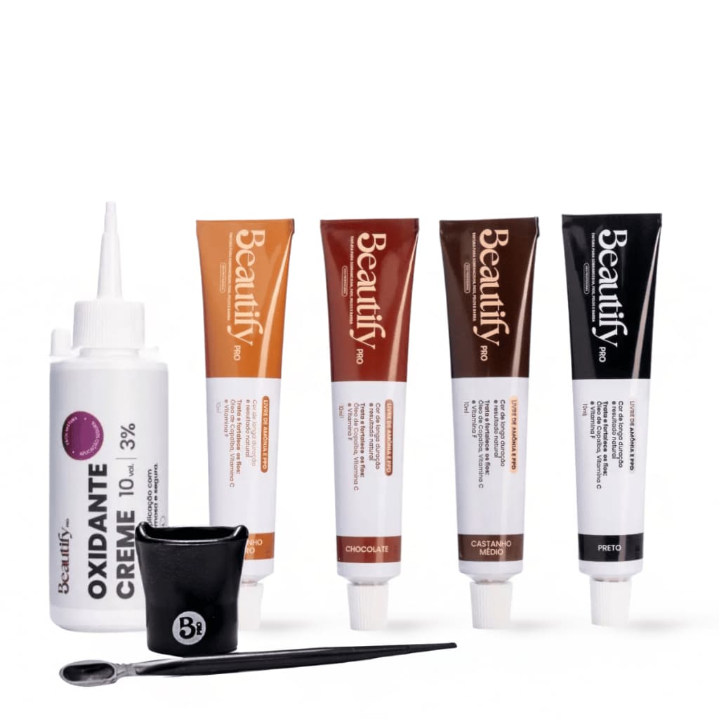 Tintura Beautify Kit para Sobrancelha e Cílios 10ml com Oxidante