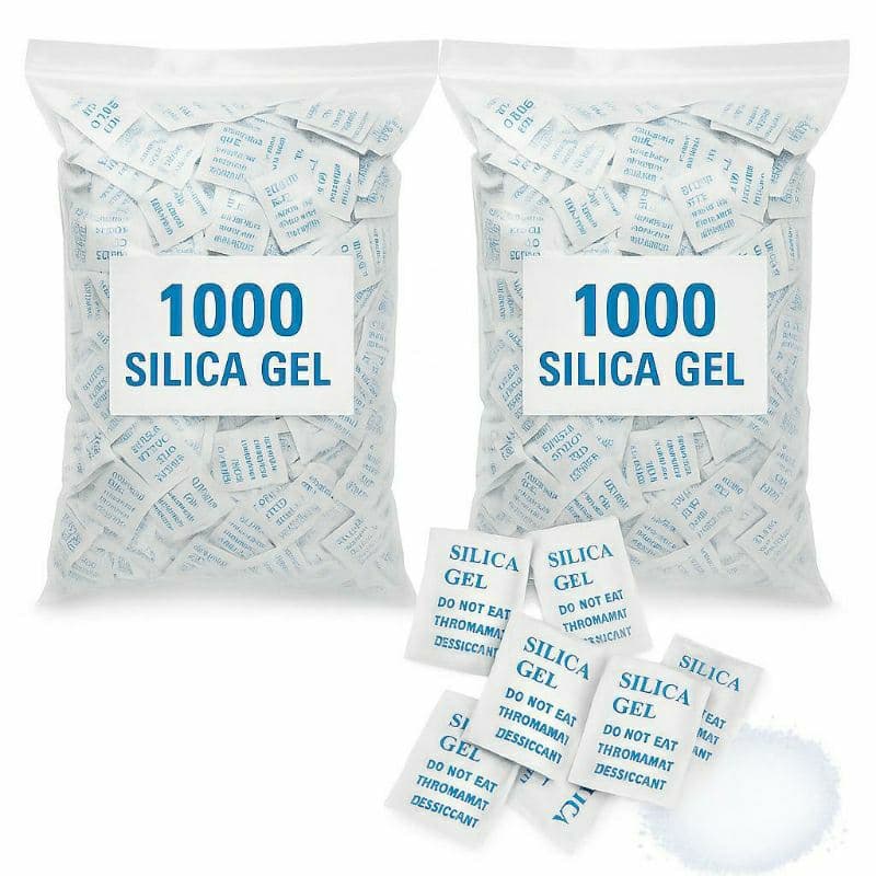 2000 Sachês de 1g de Sílica Gel Antiumidade Absorvente de Umidade Proteção Contra Mofo Não Tóxico