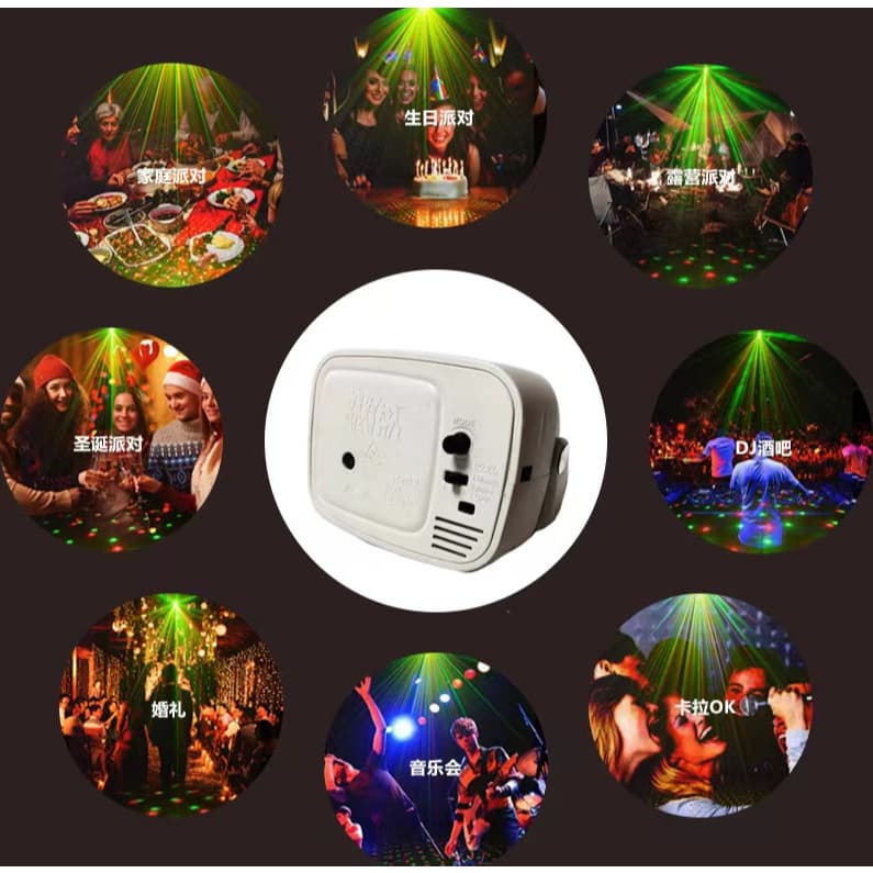 Mini Laser Projetor Holografico Iluminação C/6 Efeitos