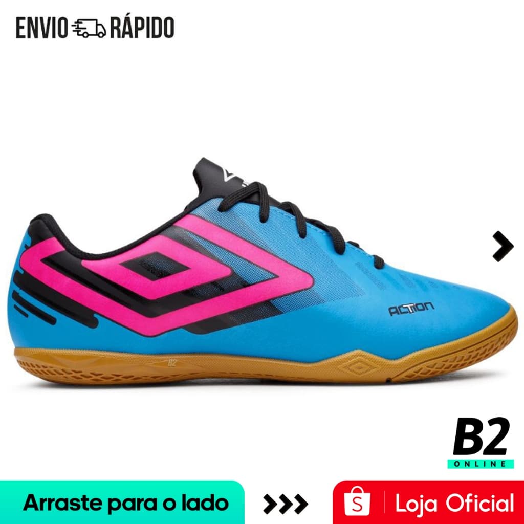 Chuteira Futsal Umbro Action Masculino Original Com Nota Fiscal e Garantia