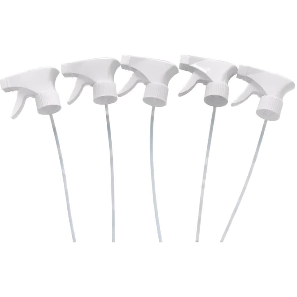 Kit 5 Gatilho Borrifador Valvula Spray Multiuso Adaptável Garrafa Pet Limpeza Jardim Aromatizador