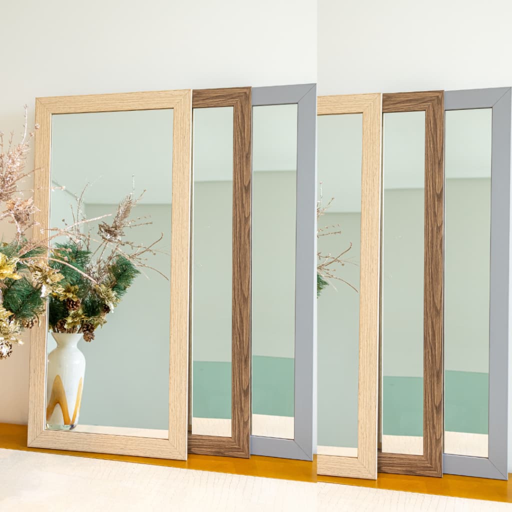 Espelho Parede Decorativo 42x92cm Com Moldura Moderno Elegante Vidro Resistente Imagen Nítida