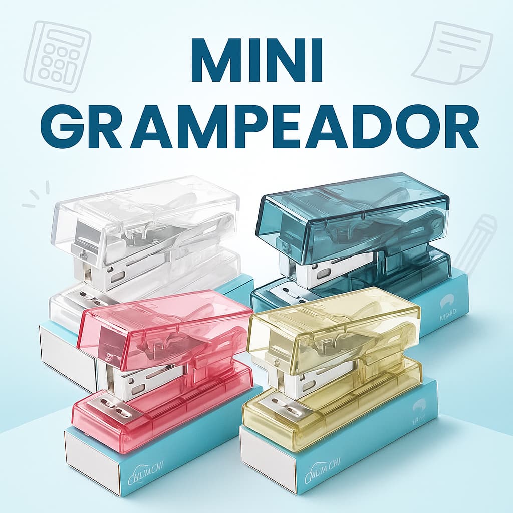 Mini grampeador Escritório Útil Portátil Para Grampos 26/6 e 24/6