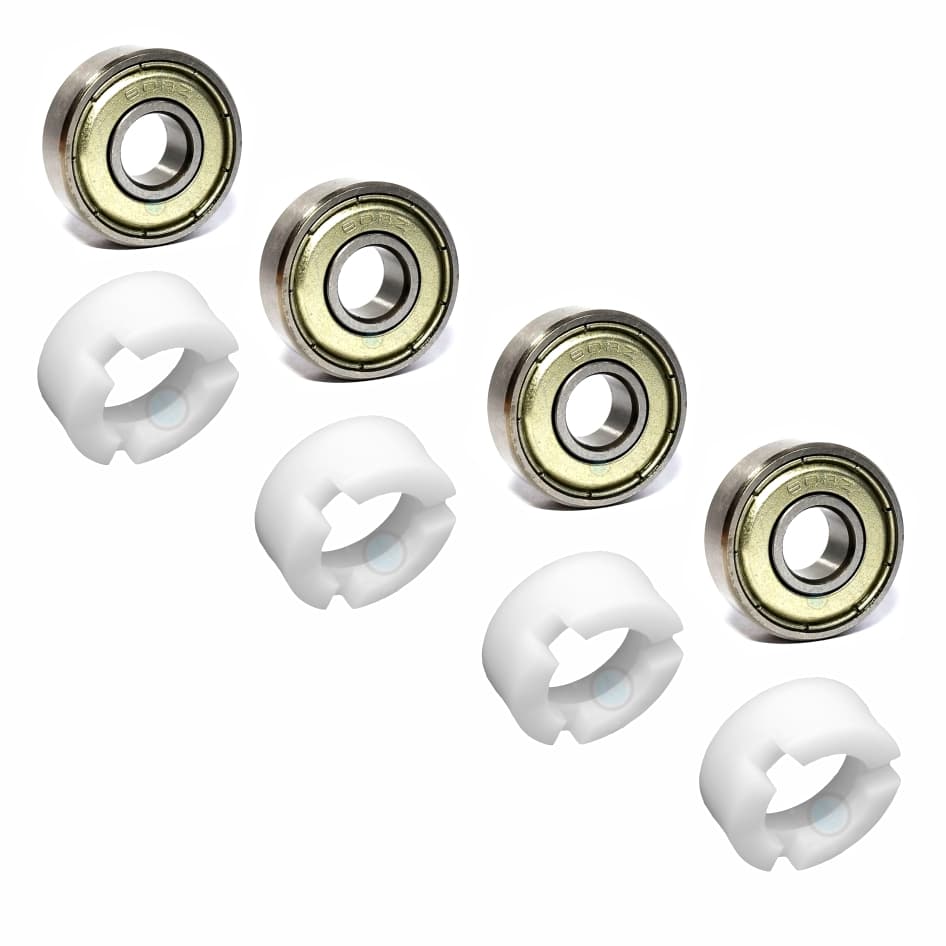 Kit 4 Rolamento 608 e 4 Suporte Mancal Ventilador Arno 40 cm