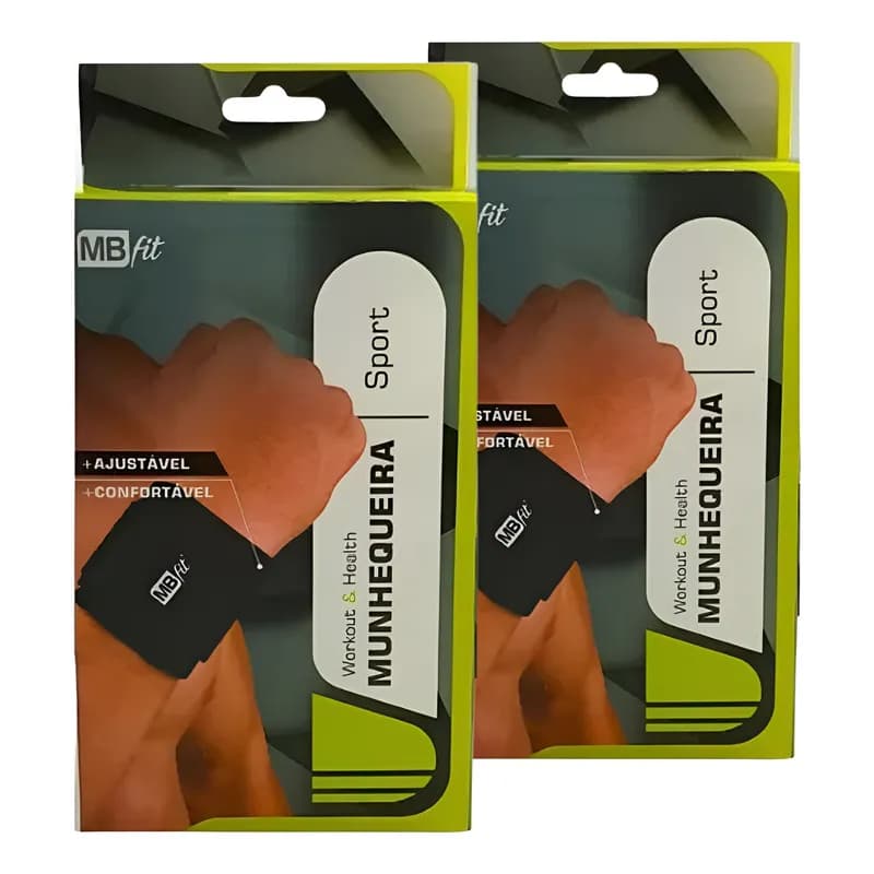 Par  de Munhequeira Para Pulso De Compressão Neoprene