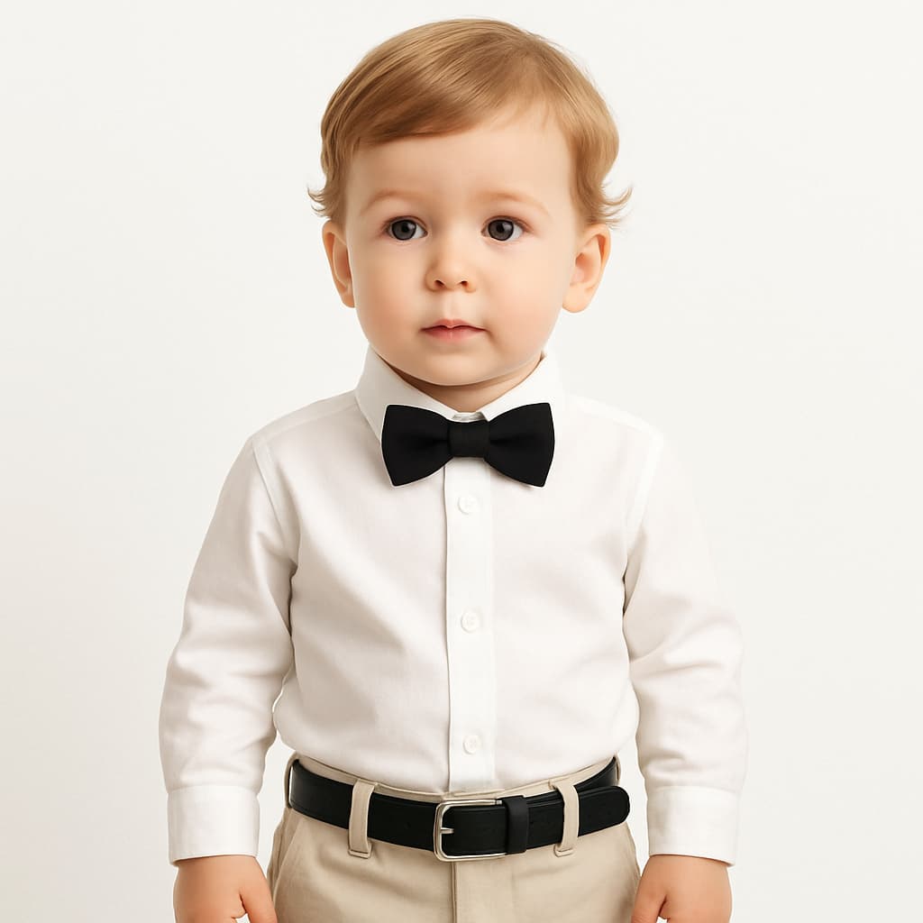 Cinto Elástico Infantil + Gravata Borboleta Infantil Meninos Criança Acessório Festa Social P Ao G