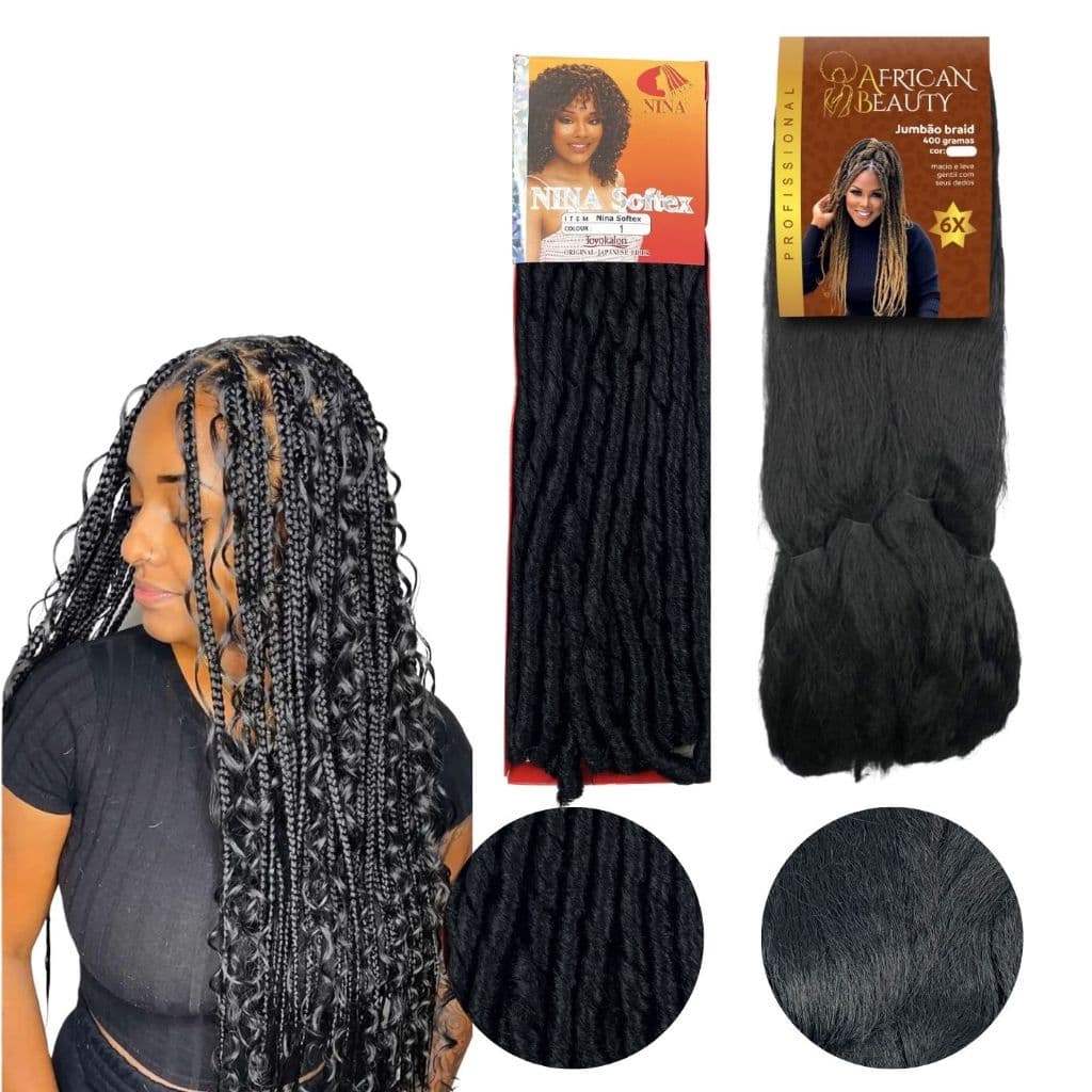 Kit Gypsy  Fibra Jumbo + Nina Softex para Tranças e Penteados Promoção