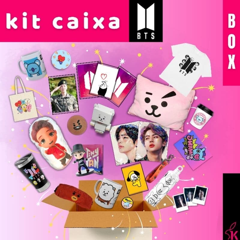 kit BTS BT21 caixa bangtan