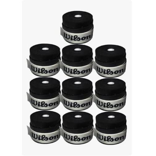 Overgrip Wilson Preto Perfurado - Para Raquete de Tennis, Beach Tênis, Padel, squash, badminton, frescobol