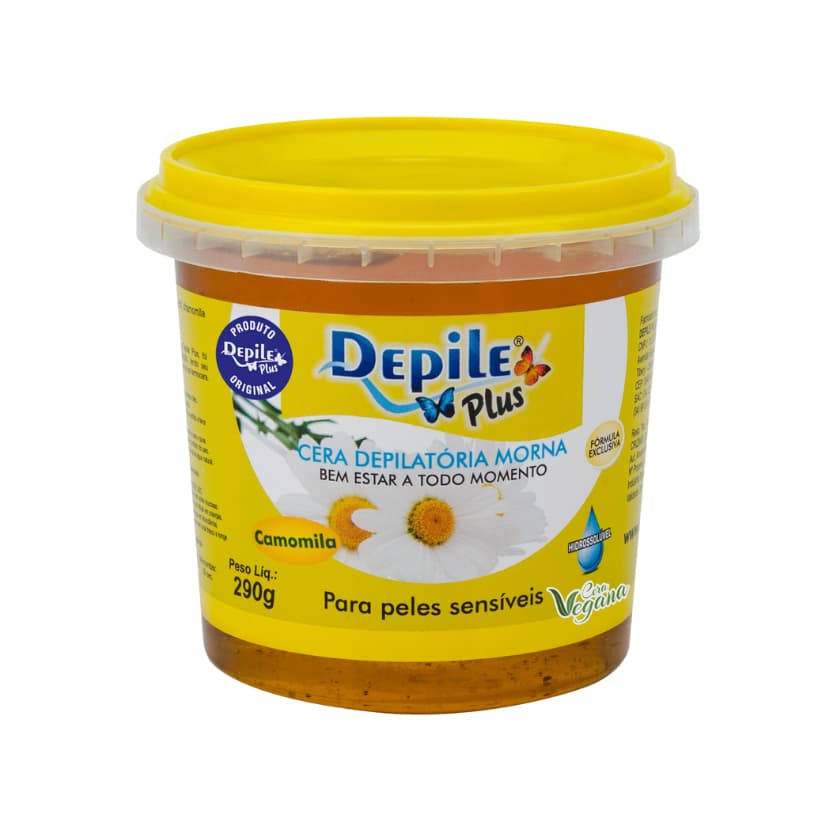 Cera Depilatória Hidrossolúvel Camomila 290g Depile Plus