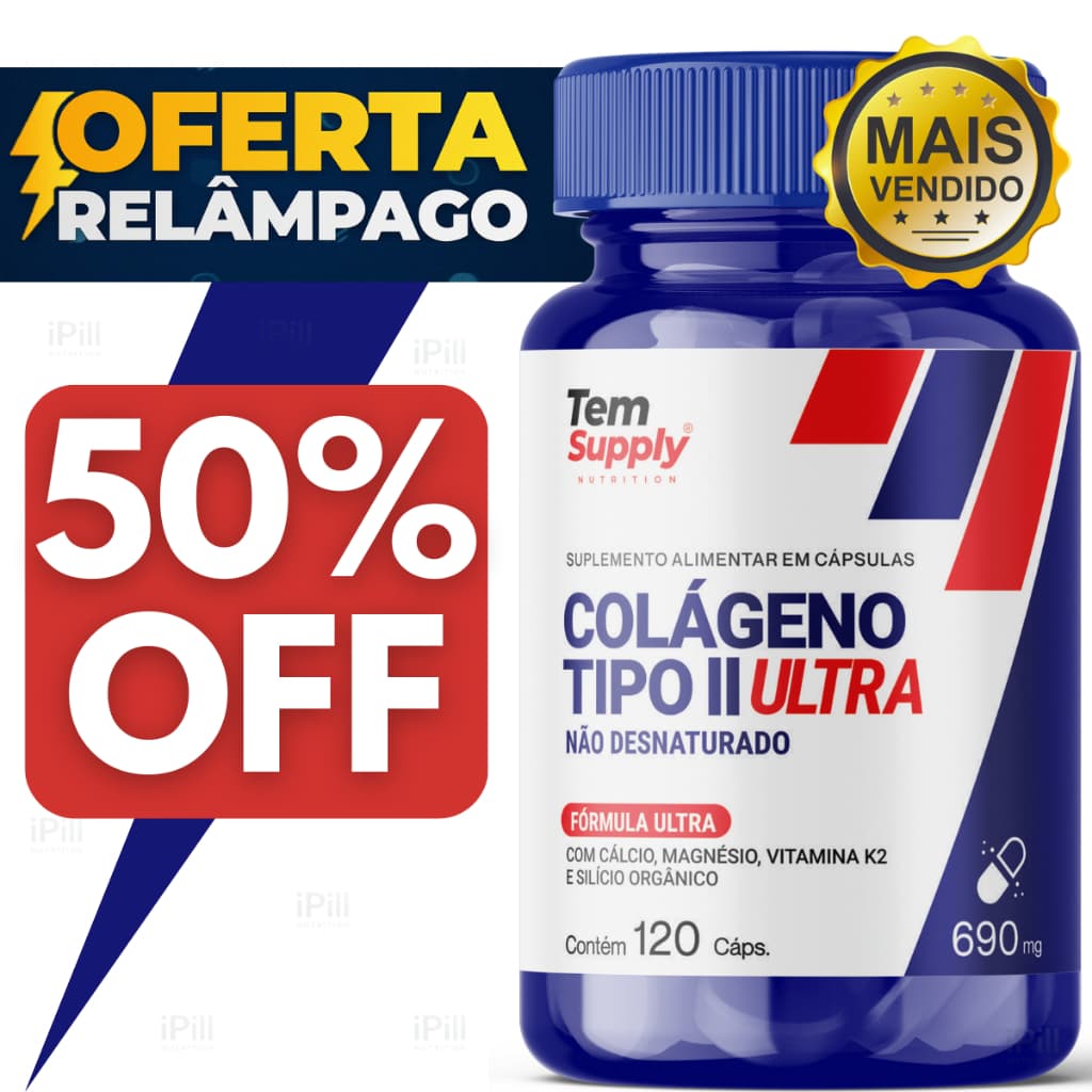 Colágeno Tipo 2 Ultra 40mg 120 Caps Produto Premium