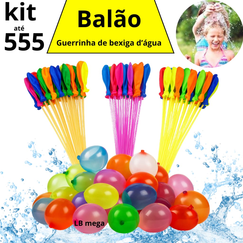 kit 111 - 555 Balão De Água Guerra De Bexiga  Splash Ball  Verão Divertido Piscina Water Balloon