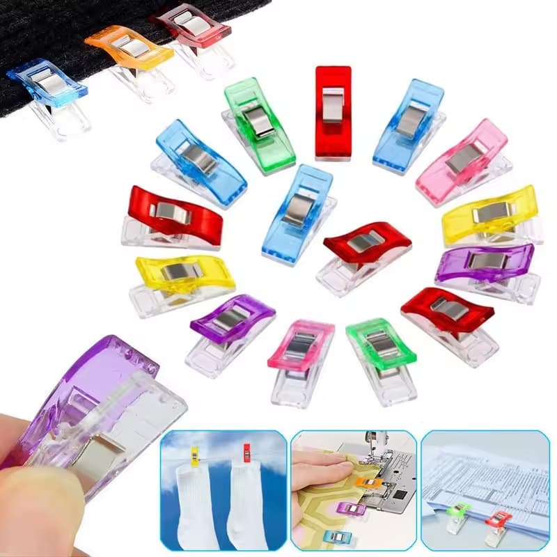 Kit Mini Clips Prendedor Pequeno Costura Tecidos Papel Patchwork 10 Unidades
