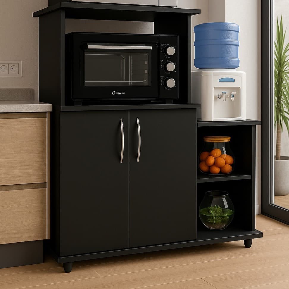 QUEIMA DE ESTOQUE - Armário Balcão Suporte de Microondas Organizador Sem Rodinhas