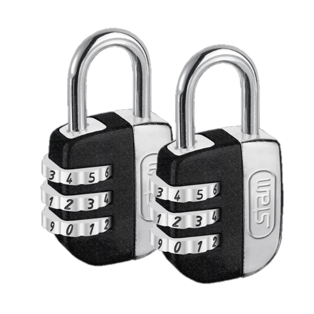 Cadeado Stam 25mm Segredo Life Colors Mala Mochila Armário Kit 2Un