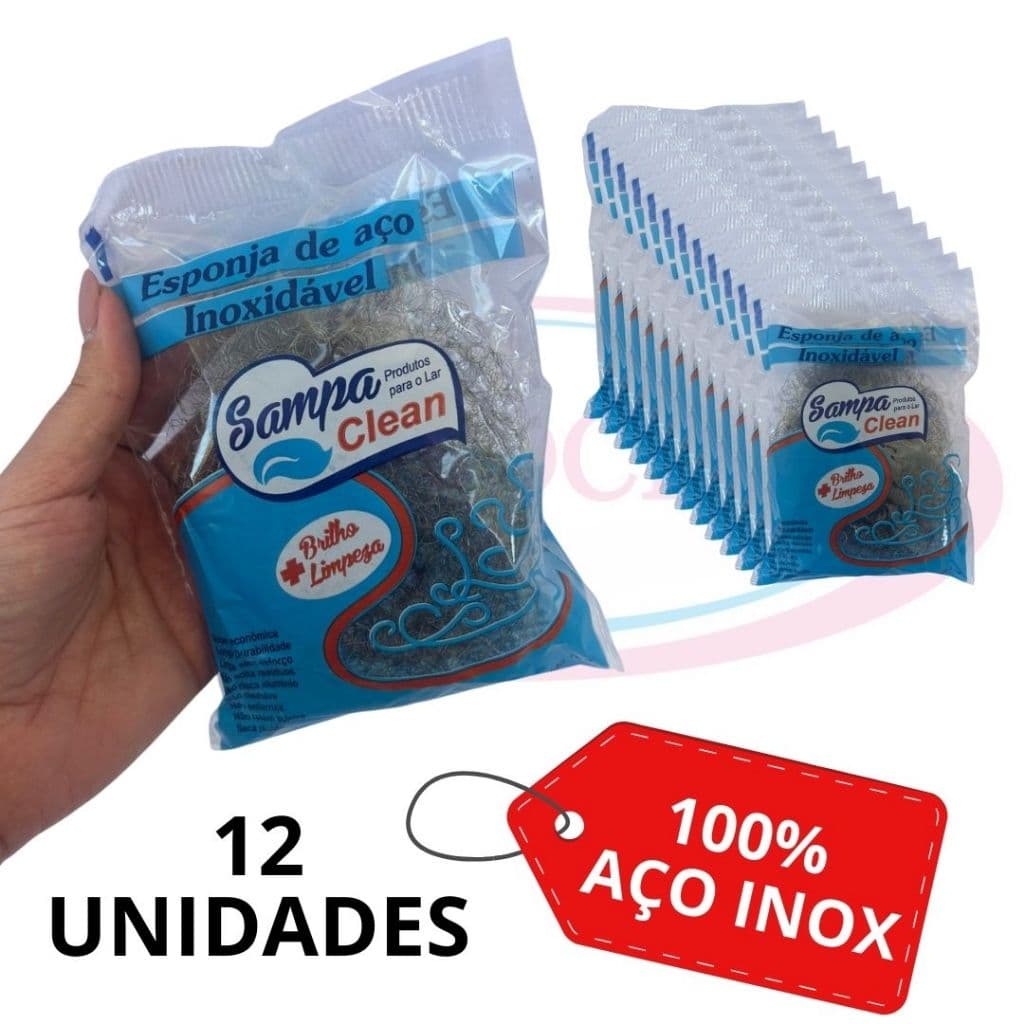 Esponjas de Aço Inox – Limpeza Profunda, Brilho Sem Esforço, Não Enferruja!