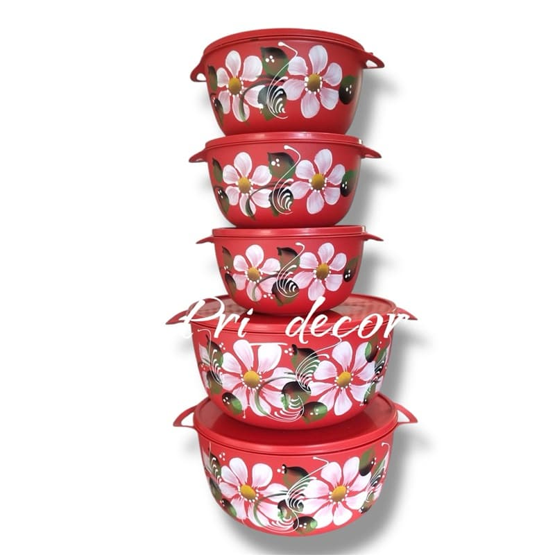 kit bowl 5 peças redondo decorado,vasilhas bowl decorado