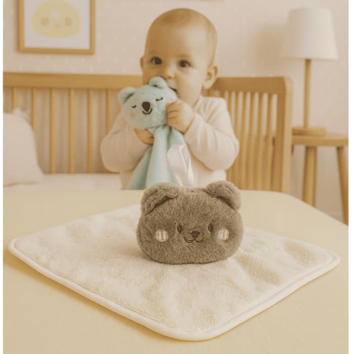 Naninha Toalha Bichinho  Com Prendedor de Chupeta  Infantil Super Macio  Pelúcia para Bebê  Bate Mão