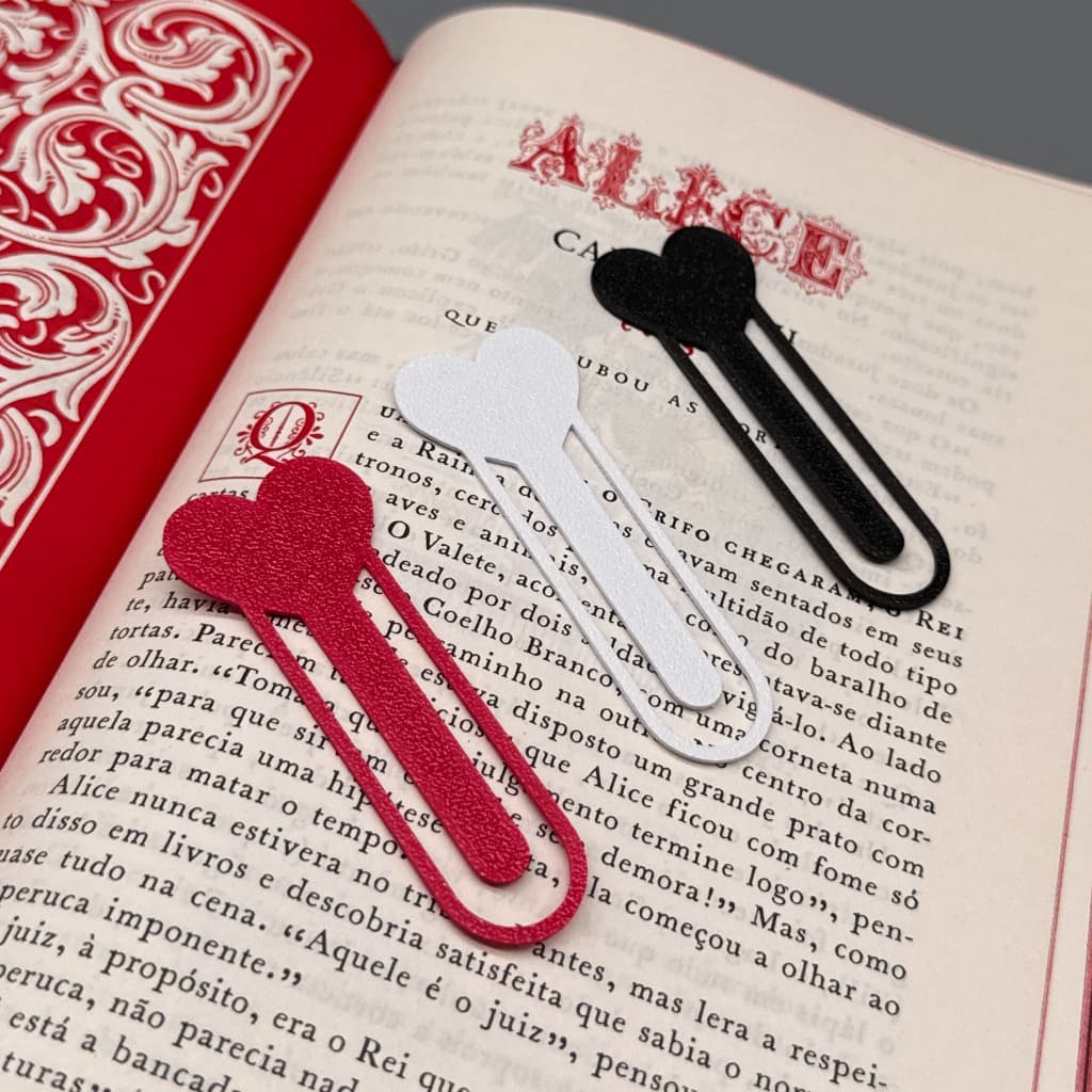 Marca Páginas Livro Caderno Coração 3D