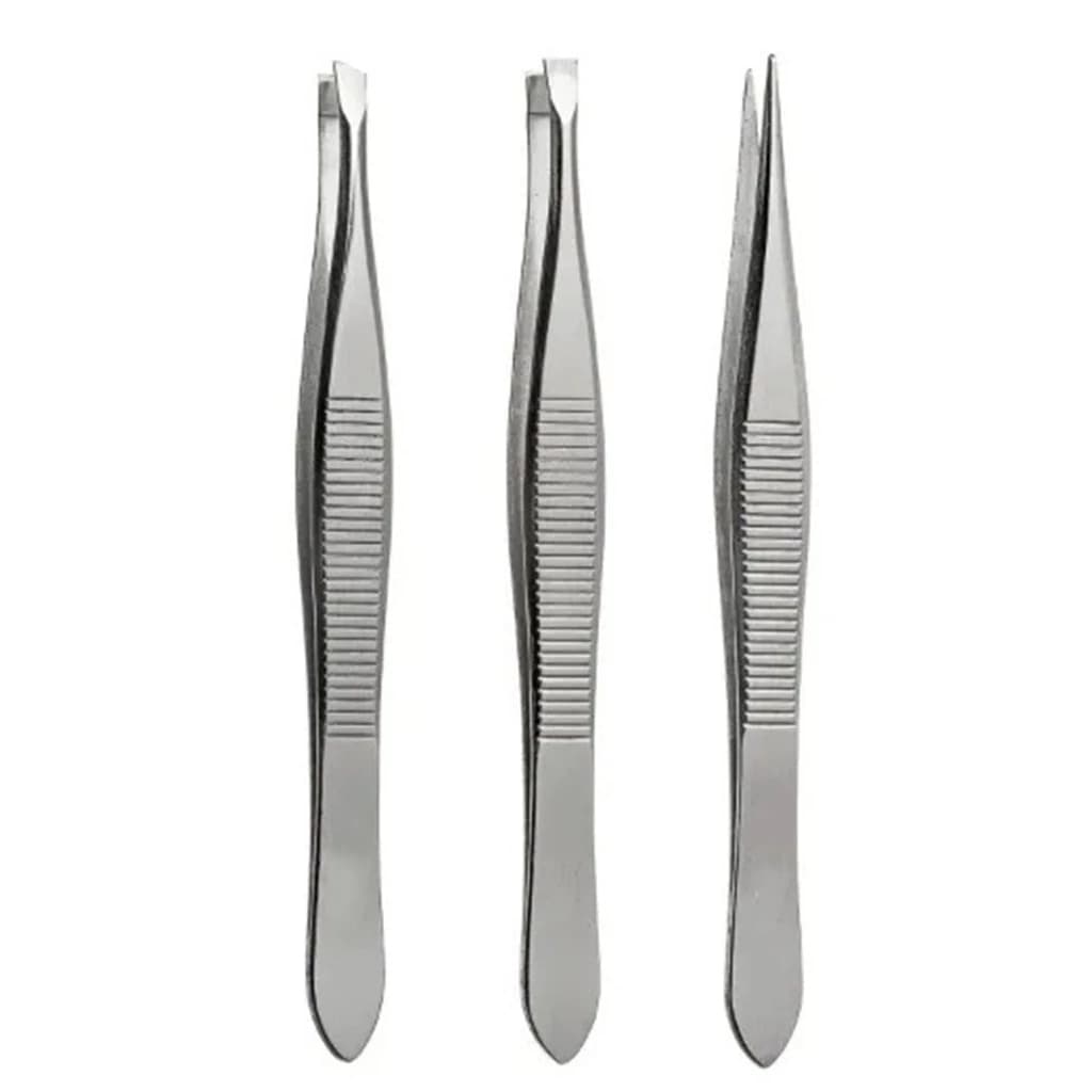 Kit 3 Pinças Para Designer De Sobrancelhas Design Sombrancelhas Pontas Diferentes