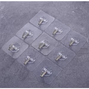 Kit 1/5/10 pçs Ganchos  Parede Multi Funcional Autocolante Casa Cozinha Quarto Banheiro