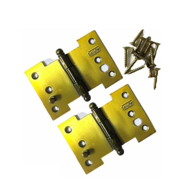 Cartela com 4 Dobradiças Palmela pino segurança 3.1/2 Colonial FLO