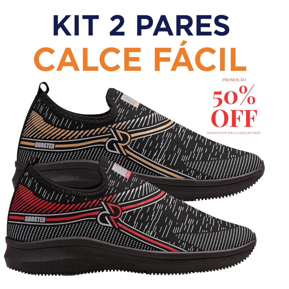 Kit 2 Tênis Sem Cadarço Masculino – Modelo Meia, Envio Rápido!