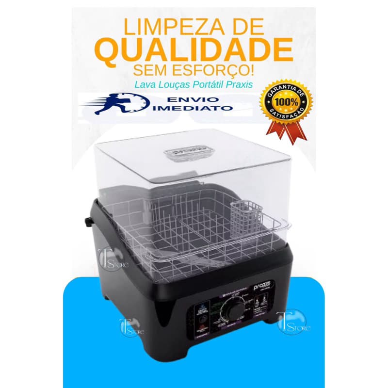 Lava Louças Praxis Portátil LLPP Semi-Automática 127V Preto