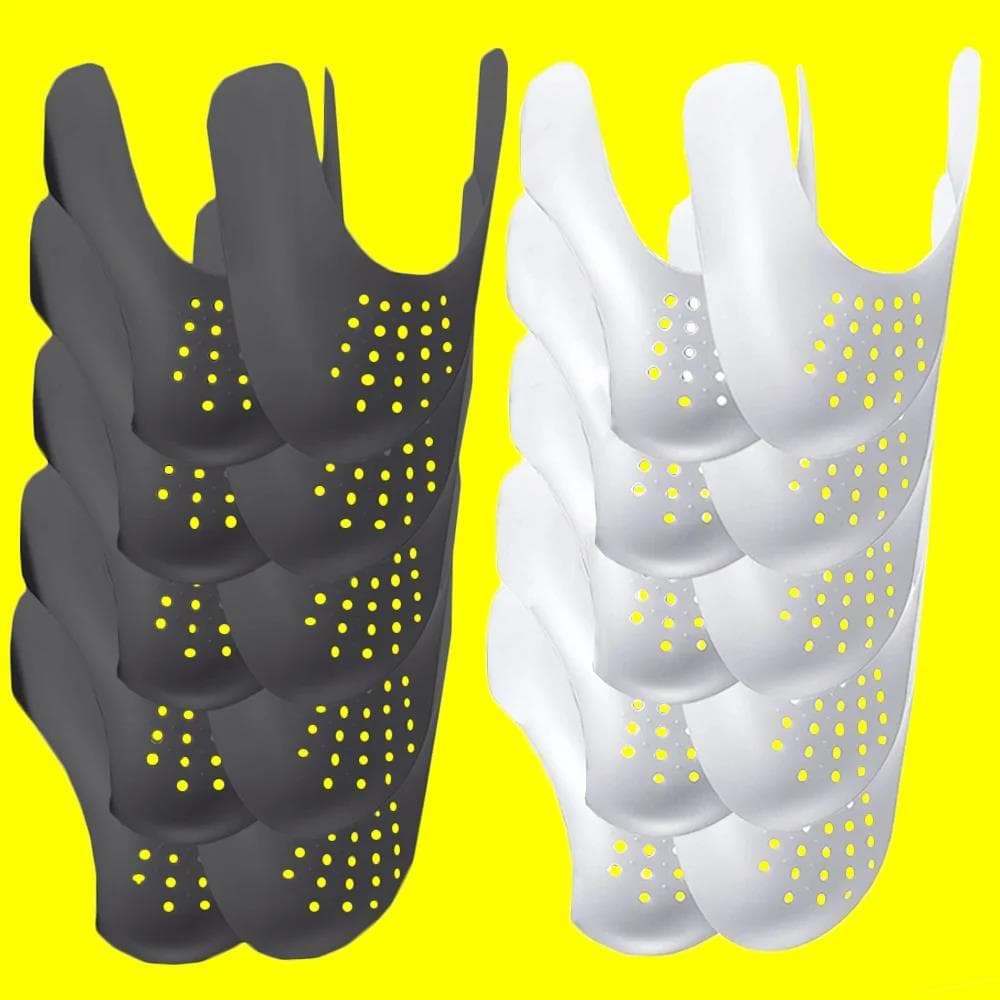 3 Pares de Protetor Ponteira Anti Dobra Desgaste Para Tênis Suporte Universal Plástico Vinco Crease