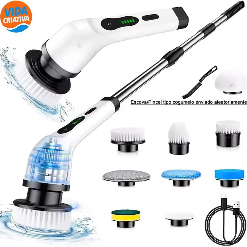 Esfregão Elétrico 9 Em 1 ou 5 Em 1 Sem fio Escova De Limpeza Pesada Multiuso Recarregável Giratória